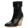 WMNS Cuff Rolled Top Boots - Chunky High Heel -SHOE TALK SELECTION 1 60