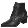 WMNS Lace Front Pointed Toe Stacked Mid-High Heel Leather Boots 1 WMNS Lace Front Pointed Toe Stacked Mid-High Heel Leather Boots -SHOE TALK SELECTION 1 84