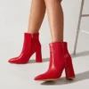 WMNS Chunky High Heel Boots - Inside Zipper / Pointed Toes -SHOE TALK SELECTION 1 90