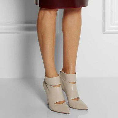 Women's High Heel Boots With Cutouts 4 Women's High Heel Boots With Cutouts - Image 2