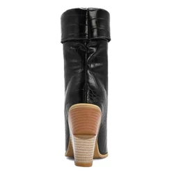 WMNS Cuff Rolled Top Boots - Chunky High Heel -SHOE TALK SELECTION 3 45