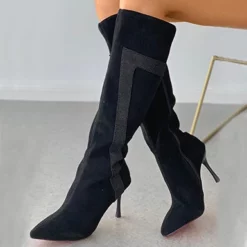 WMNS Accent Stripe Pointed Toe High Boots - Stiletto High Heel -SHOE TALK SELECTION 3 72