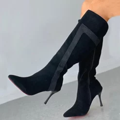 WMNS Accent Stripe Pointed Toe High Boots - Stiletto High Heel -SHOE TALK SELECTION 4 59